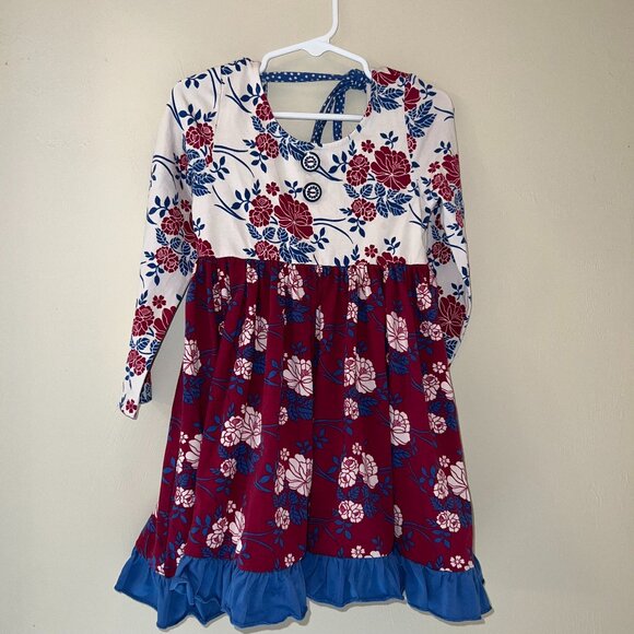 Wildflowers Long Sleeve Dress with Ruffle